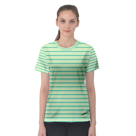 Decorative Lines Pattern Women s Sport Mesh Tee by Valentinaart