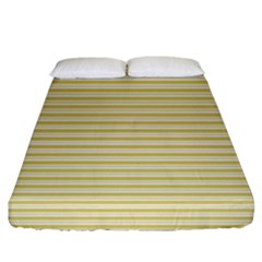 Decorative lines pattern Fitted Sheet (California King Size)