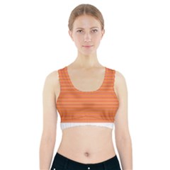 Decorative Lines Pattern Sports Bra With Pocket