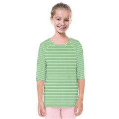 Decorative Lines Pattern Kids  Quarter Sleeve Raglan Tee