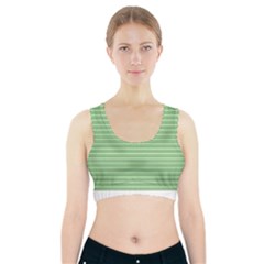 Decorative Lines Pattern Sports Bra With Pocket