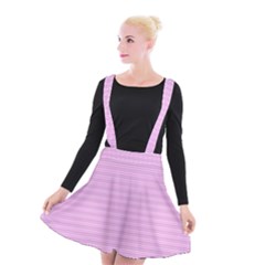 Decorative Lines Pattern Suspender Skater Skirt