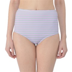 Decorative Lines Pattern High-waist Bikini Bottoms by Valentinaart