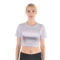 Decorative Lines Pattern Cotton Crop Top by Valentinaart