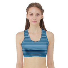 Decorative Lines Pattern Sports Bra With Border by Valentinaart