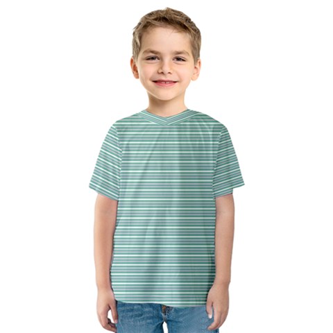 Decorative Line Pattern Kids  Sport Mesh Tee by Valentinaart