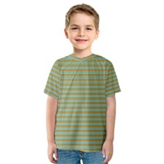 Decorative Line Pattern Kids  Sport Mesh Tee