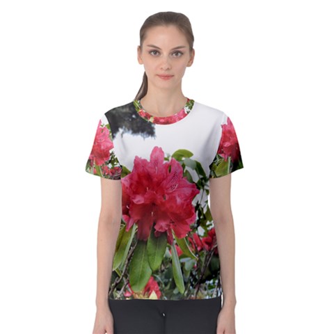 Virginia Waters Flowers Women s Sport Mesh Tee by DeneWestUK