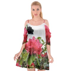 Virginia Waters Flowers Cutout Spaghetti Strap Chiffon Dress