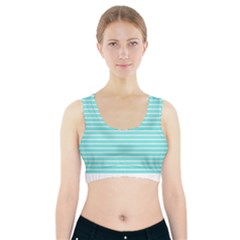 Decorative Line Pattern Sports Bra With Pocket