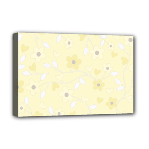 Floral Pattern Deluxe Canvas 18  X 12   by Valentinaart