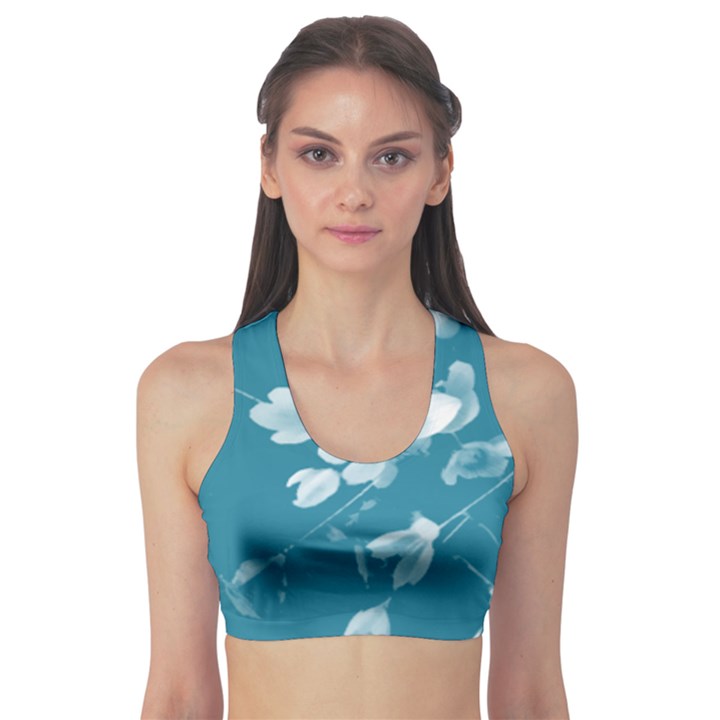 Autumn Crocus Blue Sports Bra