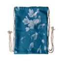 Autumn Crocus Blue Drawstring Bag (Small) View1