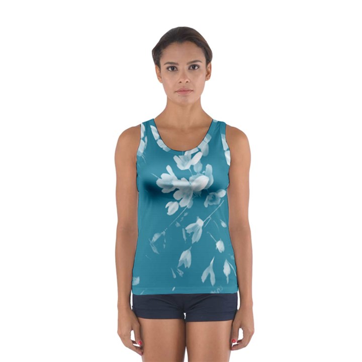 Autumn Crocus Blue Women s Sport Tank Top 