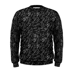 Linear Abstract Black And White Men s Sweatshirt by dflcprintsclothing