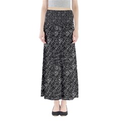 Linear Abstract Black And White Maxi Skirts by dflcprintsclothing