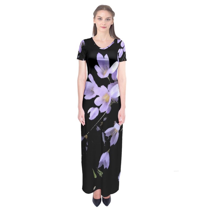 Autumn Crocus Short Sleeve Maxi Dress