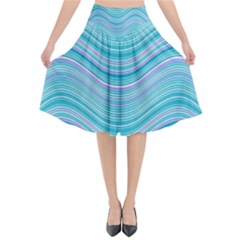 Pattern Flared Midi Skirt by Valentinaart