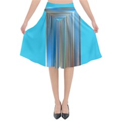 Blue Metal-annabellerockz Flared Midi Skirt