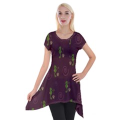 Pattern Short Sleeve Side Drop Tunic by Valentinaart