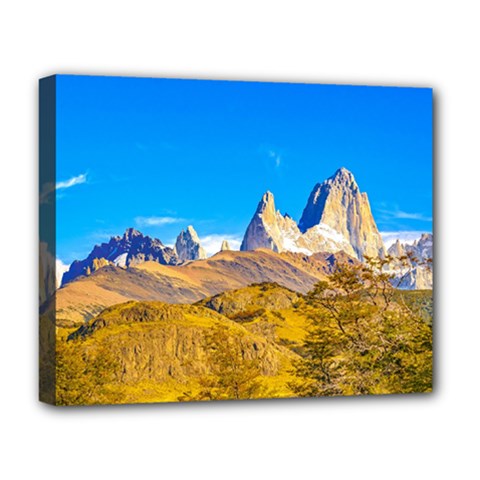 Snowy Andes Mountains, El Chalten, Argentina Deluxe Canvas 20  X 16   by dflcprints