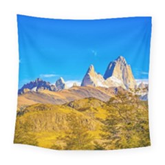 Snowy Andes Mountains, El Chalten, Argentina Square Tapestry (large) by dflcprints