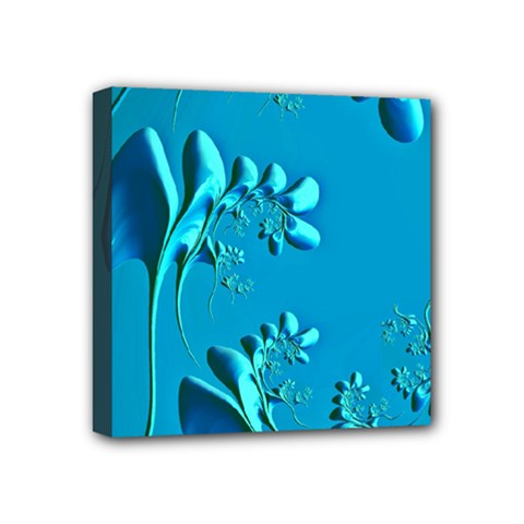 Amazing Floral Fractal A Mini Canvas 4  X 4  by Fractalworld