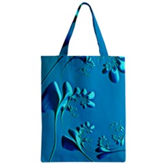 Amazing Floral Fractal A Zipper Classic Tote Bag by Fractalworld