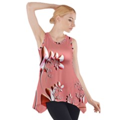 Amazing Floral Fractal B Side Drop Tank Tunic