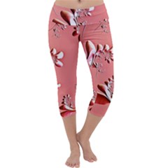 Amazing Floral Fractal B Capri Yoga Leggings