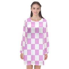 Pattern Long Sleeve Chiffon Shift Dress  by Valentinaart