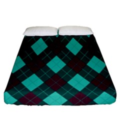 Plaid Pattern Fitted Sheet (queen Size) by Valentinaart