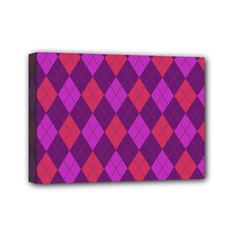 Plaid Pattern Mini Canvas 7  X 5  by Valentinaart