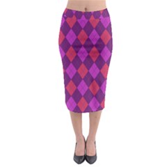 Plaid Pattern Midi Pencil Skirt by Valentinaart