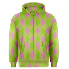 Plaid Pattern Men s Zipper Hoodie by Valentinaart