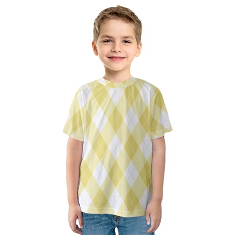 Plaid Pattern Kids  Sport Mesh Tee by Valentinaart