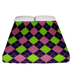 Plaid Pattern Fitted Sheet (california King Size) by Valentinaart