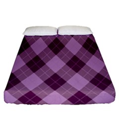 Plaid Pattern Fitted Sheet (queen Size) by Valentinaart