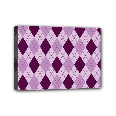 Plaid Pattern Mini Canvas 7  X 5  by Valentinaart