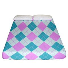 Plaid Pattern Fitted Sheet (queen Size) by Valentinaart