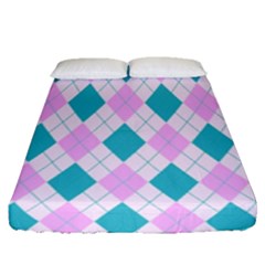 Plaid Pattern Fitted Sheet (queen Size) by Valentinaart