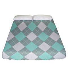 Plaid Pattern Fitted Sheet (queen Size) by Valentinaart