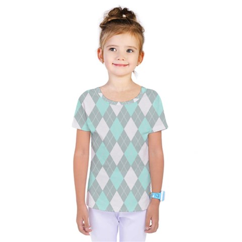 Plaid Pattern Kids  One Piece Tee by Valentinaart