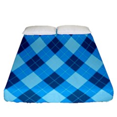 Plaid Pattern Fitted Sheet (queen Size) by Valentinaart