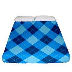 Plaid Pattern Fitted Sheet (king Size) by Valentinaart