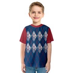 Diamonds And Lasers Argyle  Kids  Sport Mesh Tee