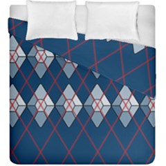 Diamonds And Lasers Argyle  Duvet Cover Double Side (king Size) by emilyzragz