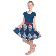 Diamonds And Lasers Argyle  Kids  Short Sleeve Dress