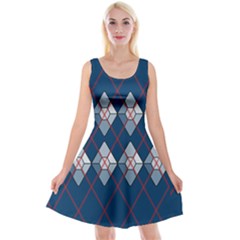 Diamonds And Lasers Argyle  Reversible Velvet Sleeveless Dress