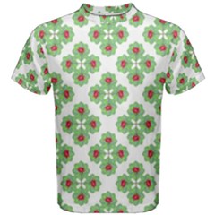 Floral Collage Pattern Men s Cotton Tee by dflcprintsclothing